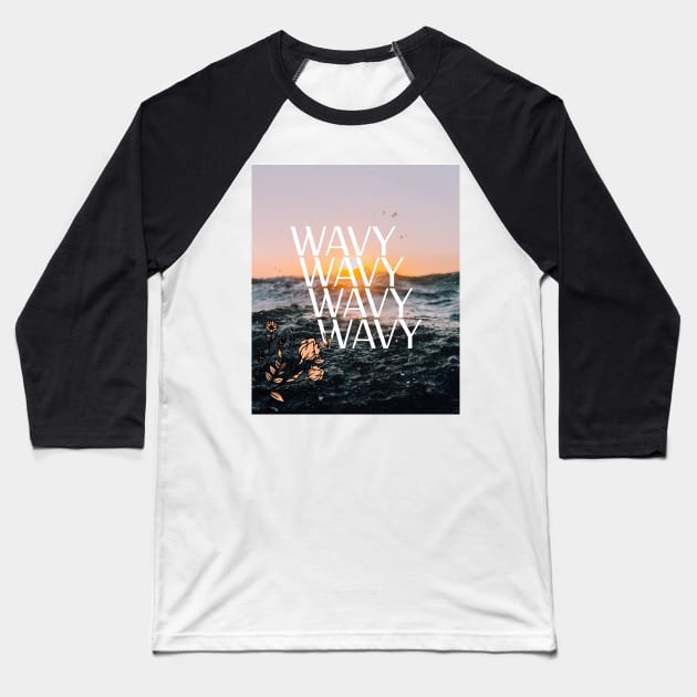 Wavy Baseball T-Shirt by ApparelJunkie